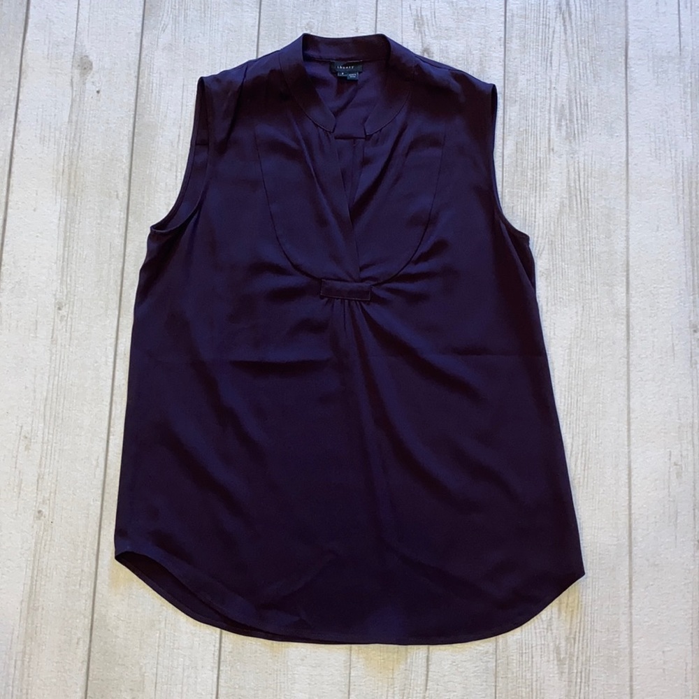 Theory Purple Silk Sleeveless Blouse, P